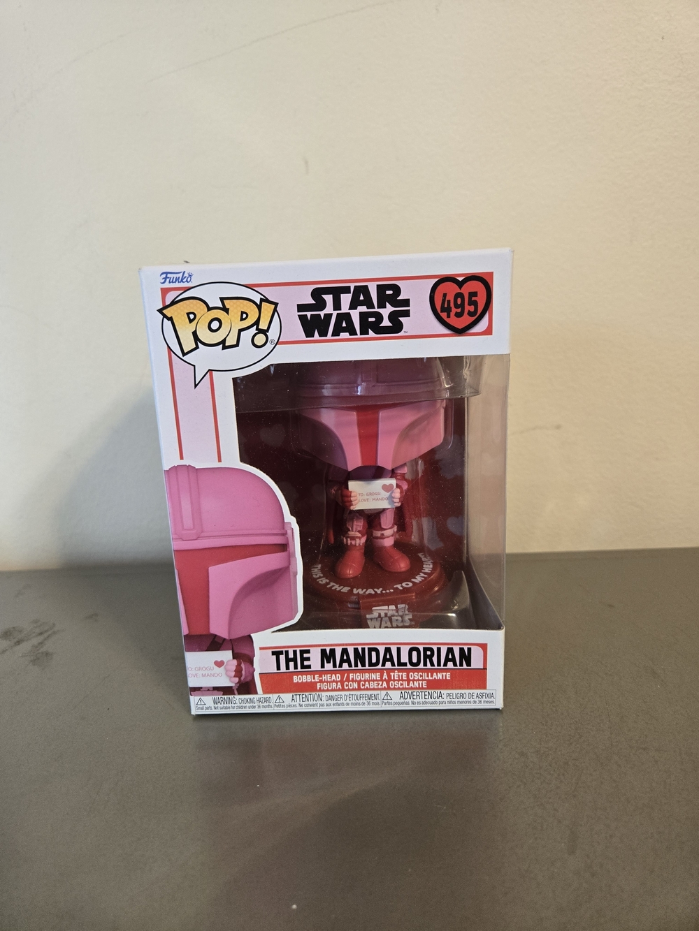 Funko Pop Star Wars The Mandalorian Valentine's Day Collectible Figure #495